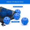 16 Pack 2.83 Inch Plastic Baseballs Pickleball,Plastic Training Balls Lightweight Hollow Softballs with Drawstring Bag for Hitting Indoor Outdoor(Blue) view 4