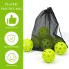 16 Pack 2.83 Inch Plastic Baseballs Pickleball Practice Hollow Softball Training Balls Lightweight Batting Practice Balls Plastic Softballs for Hitting Indoor Outdoor (Chartreuse) view 3