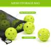 16 Pack 2.83 Inch Plastic Baseballs Pickleball Practice Hollow Softball Training Balls Lightweight Batting Practice Balls Plastic Softballs for Hitting Indoor Outdoor (Chartreuse) view 4
