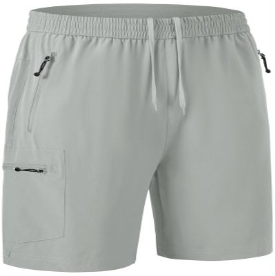 Rdruko Men's Work Hiking Shorts Lightweight Quick Dry Outdoor Cargo Shorts with Pockets(Light Gray, US S)