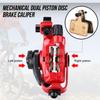 TOBWOLF 1 Pair Mechanical Disc Brake Kit, MTB Front & Rear Disc Brake Caliper with 160mm Rotor, Dual Piston Mechanical Disc Brake Set, Bicycle Accessories for Mountain Bike, Road Bike, BMX - Red view 4