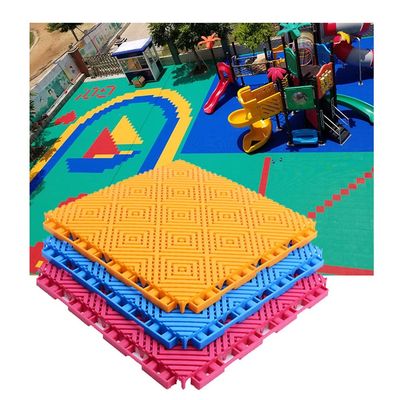 25CM Kindergarten Playground Color Puzzle Sports Floor, Weatherproof Modular Interlocking Floor Tiles, Sports and Leisure Venue Floor Mat (Color : Pink, Size : 16PCS)