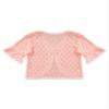 easyforever Girls Ruffled Short Sleeve Lace Hollow Floral Crochet Knitted Bolero Shrug Top Cardigan Shrug Dress Cover up 9Pink Love 6-8 Years view 2