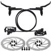 TOBWOLF 1 Pair MTB Disc Brake Set, Hydraulic Disc Brake Kit with 160mm Rotors, Left Front 81cm & Right Rear 147cm, Aluminum Oil Pressure Calipers Levers for Mountain Bike E-Bike Fat Bike Road Bike view 1