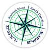 Seabrook Island South Carolina 2-Inch Vinyl Decal Sticker Latitude Longitude Compass Design view 1