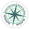 Hilton Head Island South Carolina 2-Inch Vinyl Decal Sticker Latitude Longitude Compass Design view 1