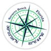 Navarre Beach Florida 2-Inch Vinyl Decal Sticker Latitude Longitude Compass Design view 1