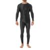Jhaoyu Men 2 Piece Workout Set Compression Crew Neck Long Sleeve Shirt with Pants Sports Tight Base Layer Top Black Large view 1