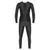 Jhaoyu Men 2 Piece Workout Set Compression Crew Neck Long Sleeve Shirt with Pants Sports Tight Base Layer Top Black Large view 4