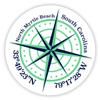 North Myrtle Beach South Carolina 2-Inch Vinyl Decal Sticker Latitude Longitude Compass Design view 1