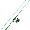 One Bass Fishing Rod Reel Combo, 2-Piece Fishing Pole with Spinning Reel Super Polymer Handle Rod-Green -1.98M view 2