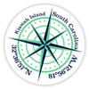 Kiawah Island South Carolina 2-Inch Vinyl Decal Sticker Latitude Longitude Compass Design view 1