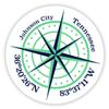 Johnson City Tennessee 4-Inch Vinyl Decal Sticker Latitude Longitude Compass Design view 1