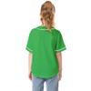 Icibgds Kids Baseball Jersey Button Boys T-Shirt Trendy Hip Hop Girls Black and White Short Sleeve Tshirt (Green, 14 Years) view 2