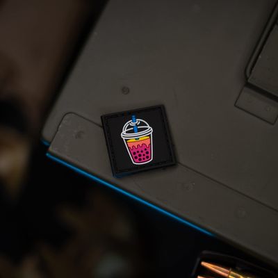 Boba Tea Ranger Eye PVC Rubber Morale Patch, Hook Backed Morale Patch by NEO Tactical Gear