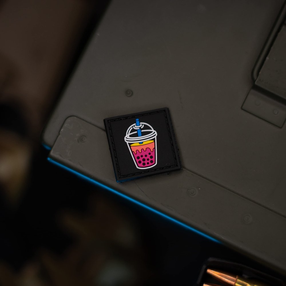 Boba Tea Ranger Eye PVC Rubber Morale Patch, Hook Backed Morale Patch by NEO Tactical Gear