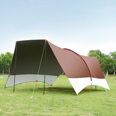 Beach Tent Canopy,2m Height Portable Sun Shelter Sun Shade,for Camping, Self-Driving Tour, Cooking,Garden Decoration Outdoor Gazebo (Color : Brown)