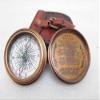 Brass Compass Nautical Robert Frost Poem Pocket Compass Maritime Pocket Compass Vintage Collectible Pocket Compass view 1