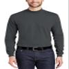 JustBlanks Mens Lightweight Long Sleeves Interlock Knit Mock Turtleneck Pullover Steel Grey view 1