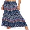 EXCHIC Women's Boho Flod Over Long Maxi Skirt Elastic High Waisted Long Skirts for Women (16, X-Large) view 3