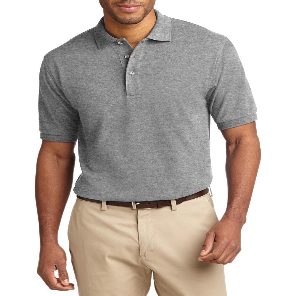 JustBlanks Men's Short Sleeves Heavyweight Cotton Pique Polo Shirt 100% Combed Cotton Jersey Heavyweight Polo Shirt for Men