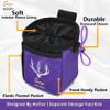 SUNYA Archery Bow Release Pouch | Finger Tab Bag, Multiple Pockets for Archery Aids Accessories, Fit for Arrow Quiver Belt with Quick Drawstring Closure (Purple) view 3