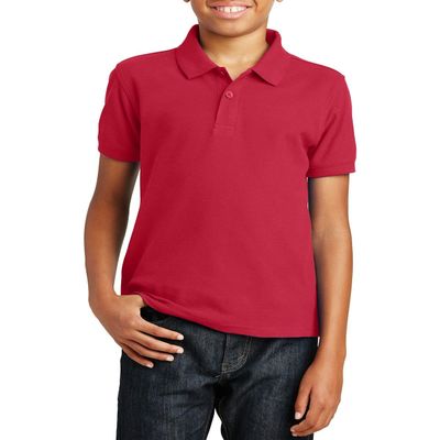 JustBlanks Short Sleeve Boy Polo Button Down Core Classic Pique Performacne Polo Tshirts for Boys Y100 Rich Red