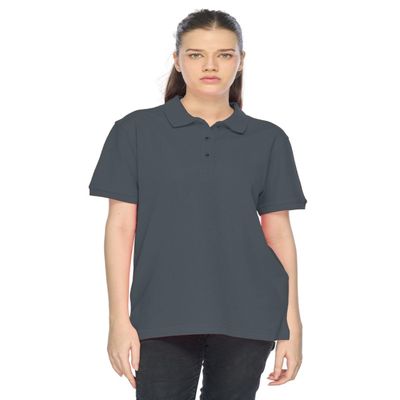 JustBlanks Polo Shirt for Women Short-Sleeves Polo Shirt Polo Tee Womens Polo Shirt Lightweight Golf Polo Shirt - Steel Grey - 3XL