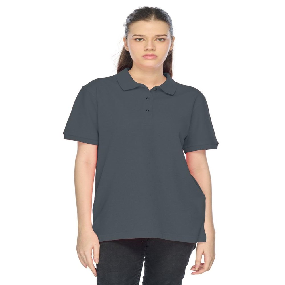 JustBlanks Polo Shirt for Women Short-Sleeves Polo Shirt Polo Tee Womens Polo Shirt Lightweight Golf Polo Shirt - Steel Grey - 3XL
