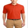 JustBlanks Men's Short Sleeves Silk Touch Polo Shirt 5-Ounce, Cotton-Poly Flat Knit Collar-Cuffs Polo Shirt for Men Orange view 1
