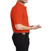 JustBlanks Men's Short Sleeves Silk Touch Polo Shirt 5-Ounce, Cotton-Poly Flat Knit Collar-Cuffs Polo Shirt for Men Orange view 2