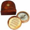 Brass Compass Nautical Robert Frost Poem Flat Pocket Compass Maritime Brass Flat Pocket Compass Vintage Collectible Pocket Compass view 1