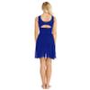 easyforever Women's Lyrical Dance Costume Skirted Leotard Chiffon High-Low Ballet Dance Dress Royal Blue X-Large view 2