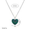 12 Constellation Sign Zodiac Love Heart Shape Pendant Necklace Color Changing Temperature Emotion Sensing Mood for Women Astrology Horoscope BFF Friendship Birthday Jewelry-Pisces view 3