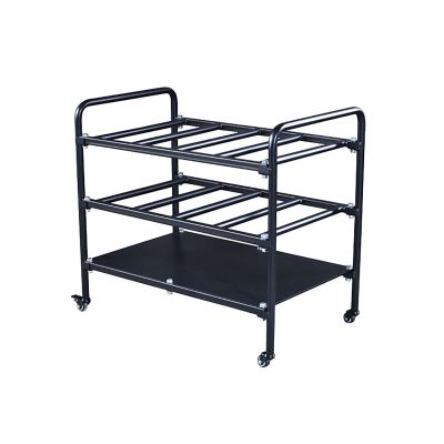 Large Capacity Yoga Mat Storage Rack Finishing Rack Gym Multi-Layer Yoga Ball Mobile Rack, Yoga Mat Storage Rack, Home Gym Studio Organizer Cart for Foam Roller