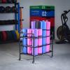 Large Capacity Yoga Mat Storage Rack Finishing Rack Gym Multi-Layer Yoga Ball Mobile Rack, Yoga Mat Storage Rack, Home Gym Studio Organizer Cart for Foam Roller view 2
