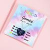 12 Constellation Sign Zodiac Love Heart Shape Pendant Necklace Color Changing Temperature Emotion Sensing Mood for Women Astrology Horoscope BFF Friendship Birthday Jewelry-Gemini view 2