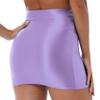 Hedmy Womens Super Shiny Shaping Miniskirt High Waist Bodycon Stockings Pencil Skirt Y2K Hip Skirt Purple Medium view 4