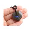 Acxico 1 pcs Natural Heart Pendant Labradorite Necklace Gem Moonstone Stone Crystal Quartz US view 1