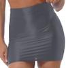 Hedmy Womens Super Shiny Shaping Miniskirt High Waist Bodycon Stockings Pencil Skirt Y2K Hip Skirt Grey Large view 2