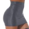 Hedmy Womens Super Shiny Shaping Miniskirt High Waist Bodycon Stockings Pencil Skirt Y2K Hip Skirt Grey Large view 3