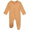 Aablexema Baby Footie Pajamas Zipper - Rayon from Bamboo Infant Footed Pjs with Mittens Sleepwear Jammies(Khaki Yellow,3-6m) view 2
