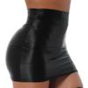 Hedmy Womens Super Shiny Shaping Miniskirt High Waist Bodycon Stockings Pencil Skirt Y2K Hip Skirt Black Medium view 2