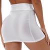 Hedmy Womens Super Shiny Shaping Miniskirt High Waist Bodycon Stockings Pencil Skirt Y2K Hip Skirt White Medium view 4