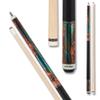 Action Fractal Billiards Pool Cue Stick - Burl w/Green Foil - 18oz view 1