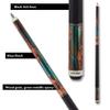Action Fractal Billiards Pool Cue Stick - Burl w/Green Foil - 18oz view 3