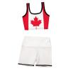 TAIZIYEAH Canada Flag Yoga Tank Tops for Women 2 Piece Sport Bra with High Waist Yoga Shorts Sets for Athletic Yoga Fitness S view 2
