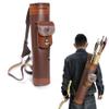 TOPARCHERY Traditional Recurve Bow 53'' Archery Hunting Handmade Horse Bow with Quiver Arrow Shoulder Leather Back Brown view 2