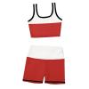 Chile Flag Sports Bras for Women Short Crop Top Yoga Tank and Leggings Set Tracksuits 2 Piece S view 2