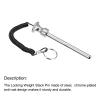 uxcell 10 x 105mm Weight Stack Pin with Pull Rope Magnetic Strength Training Silver Tone 2pcs view 3